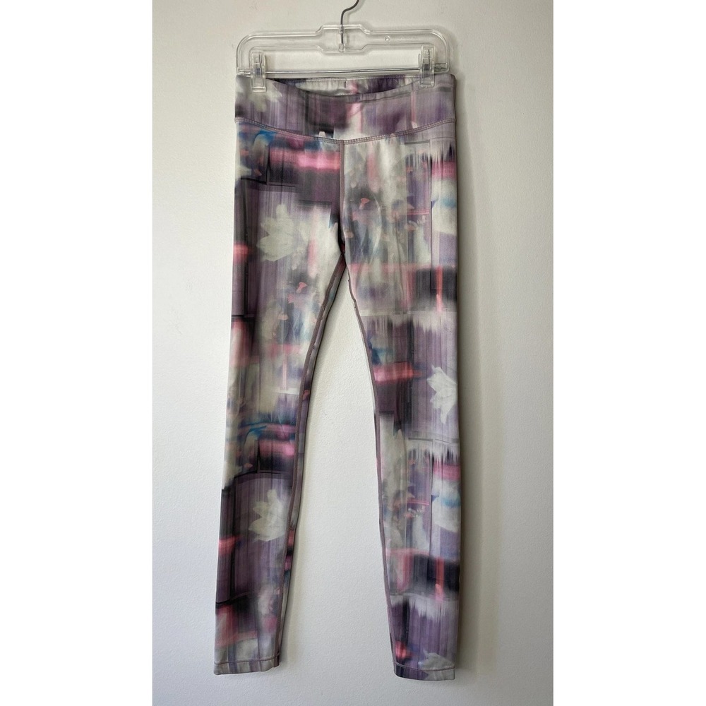 Athleta Girl Leggings L 12 Multicolor Abstract Activewear Yoga Pants Dancewear